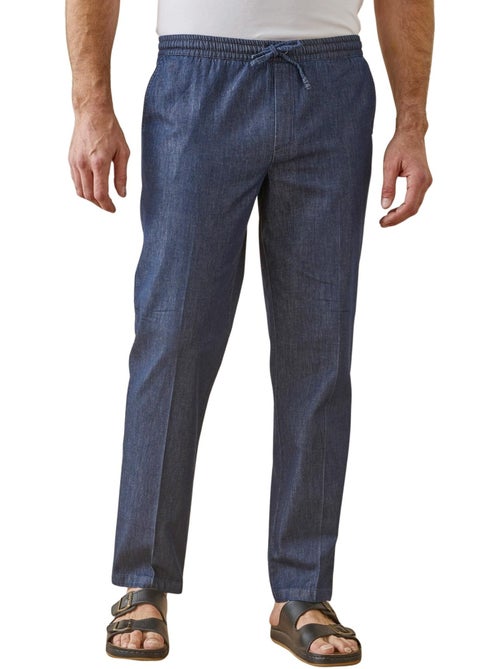 Pantalon élastiqué homme denim léger - DAXON - Kiabi