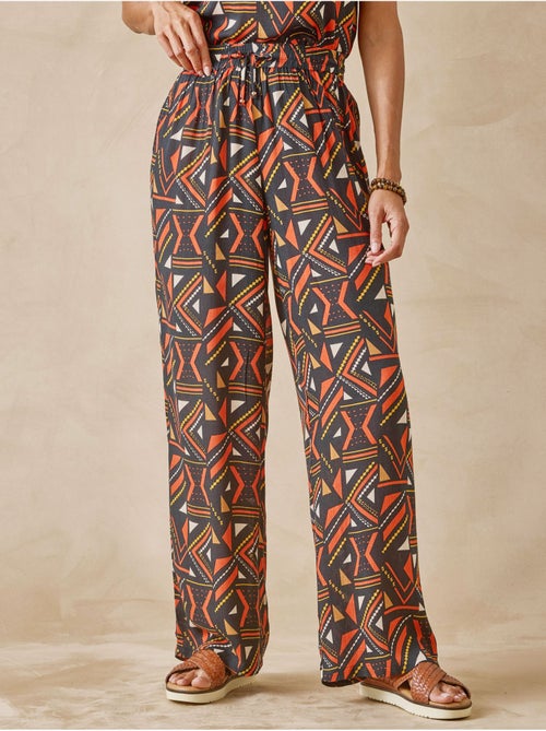 Pantalon élastiqué large et fluide - DAXON - Kiabi Pantalon élastiqué large et fluide - DAXON - Kiabi