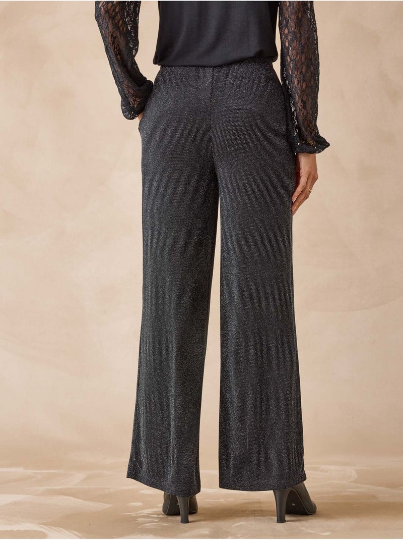 Pantalon élastiqué maille fantaisie - DAXON Noir Noir - Kiabi
