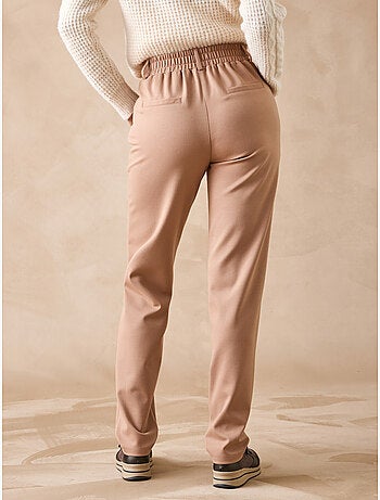 Pantalon élastiqué maille milano