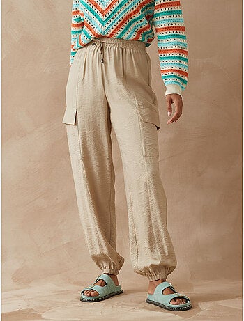 Pantalon élastiqué style cargo - DAXON
