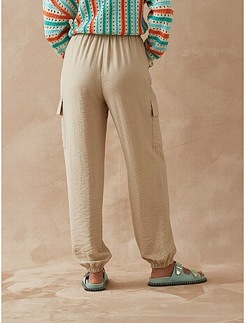 Pantalon élastiqué style cargo - DAXON