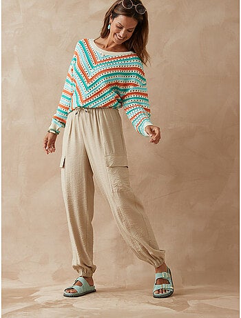 Pantalon élastiqué style cargo - DAXON