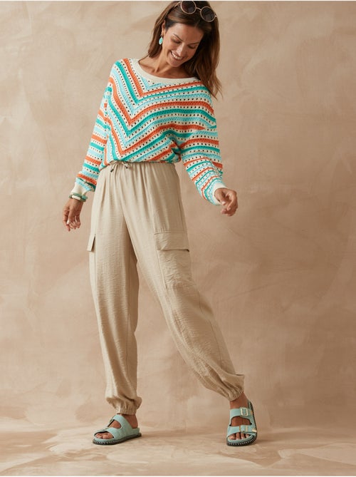 Pantalon élastiqué style cargo - DAXON - Kiabi