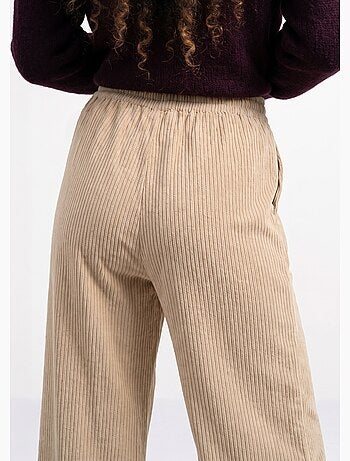 Pantalon élastique velours grosses cotes - afibel