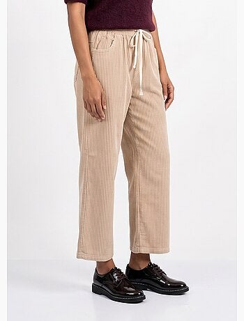 Pantalon élastique velours grosses cotes - afibel