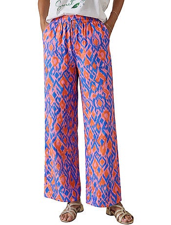 Pantalon élastiqué voile de coton femme - DAXON