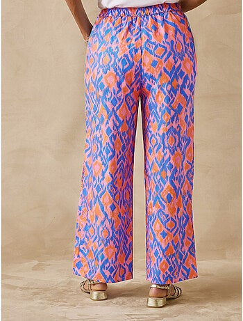 Pantalon élastiqué voile de coton femme - DAXON