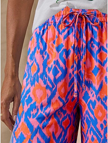 Pantalon élastiqué voile de coton femme - DAXON