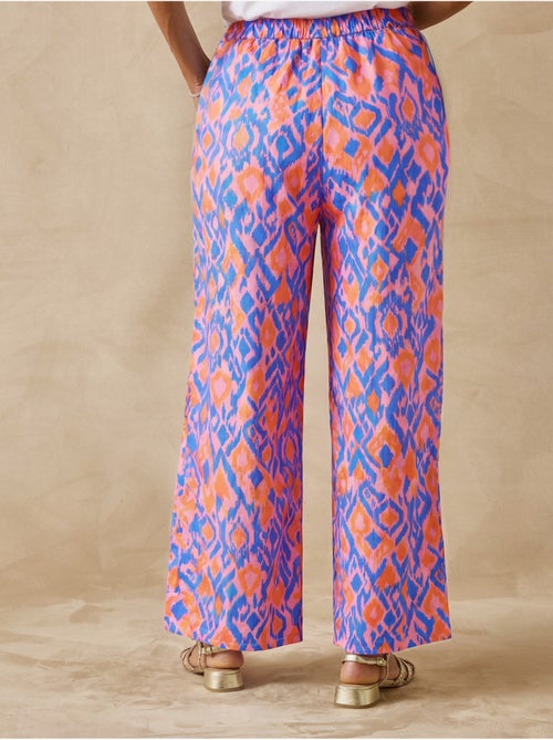 Pantalon élastiqué voile de coton femme - DAXON - Kiabi