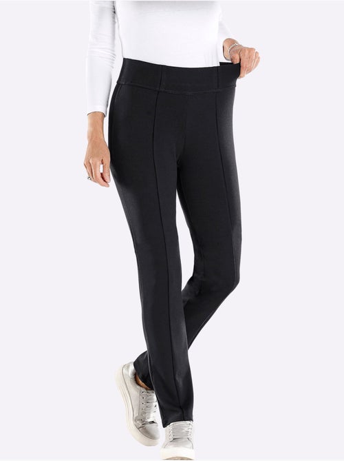 Pantalon élégant avec ceinture élastique et coutures affinantes - Taille courte - Moda Vilona - Kiabi
