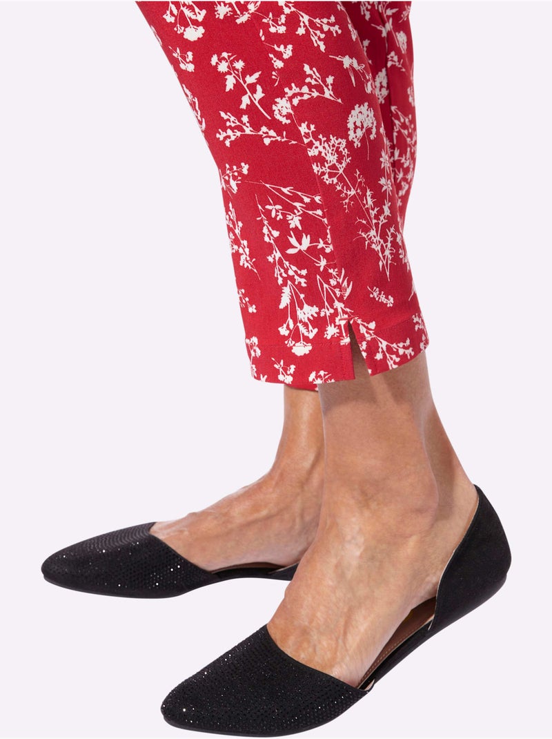 Pantalon En Bengaline 77% Viscose - Taille Standard - Witt Blanc Rouge - Kiabi