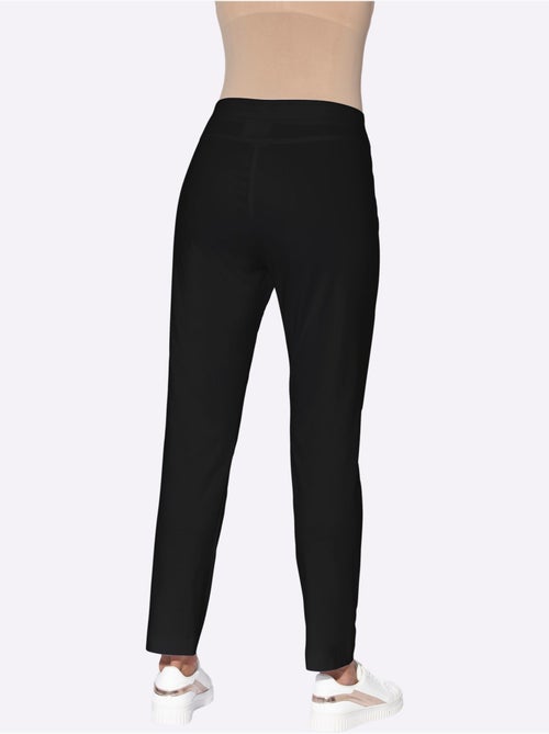 Pantalon en bengaline à ceinture élastique et poches zippées - Taille standard - Moda Vilona - Kiabi