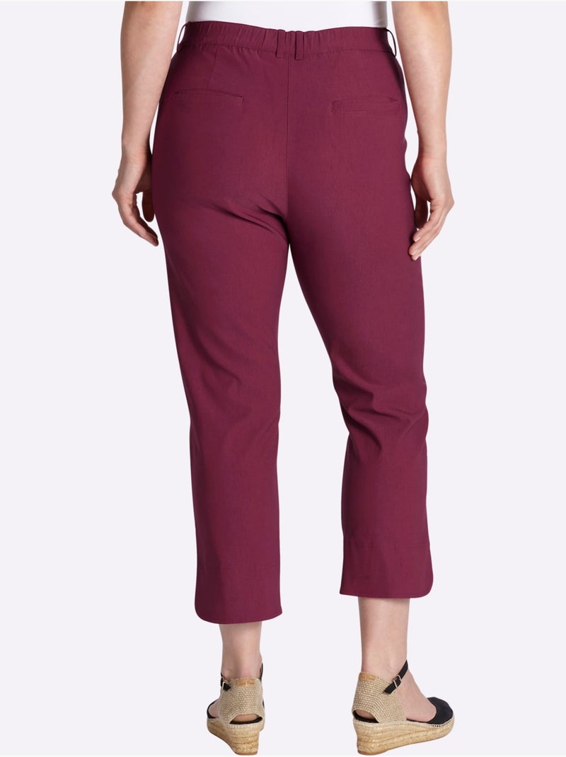 Pantalon En Bengaline Ceinture élastique - Taille Standard - Sheego Bordeaux - Kiabi