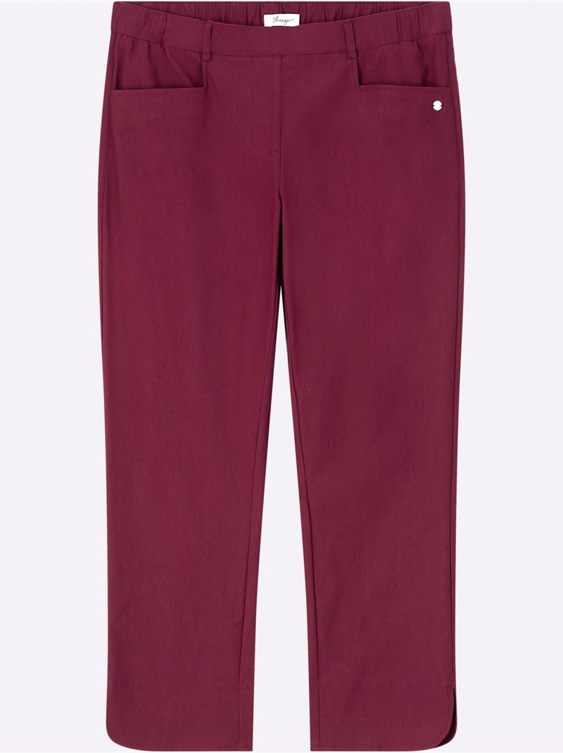 Pantalon En Bengaline Ceinture élastique - Taille Standard - Sheego Bordeaux - Kiabi