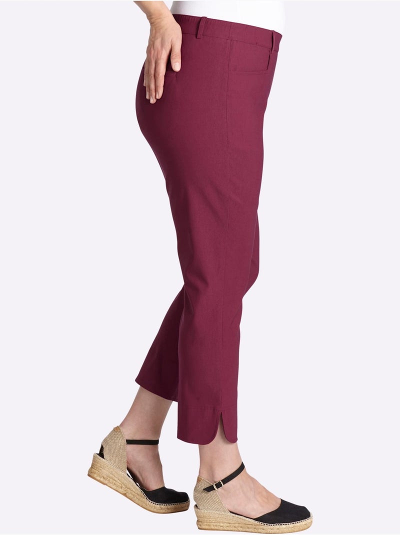 Pantalon En Bengaline Ceinture élastique - Taille Standard - Sheego Bordeaux - Kiabi