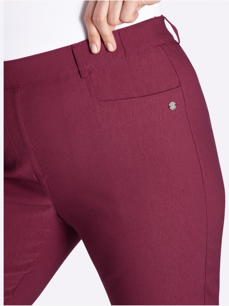 Pantalon En Bengaline Ceinture élastique - Taille Standard - Sheego Bordeaux - Kiabi
