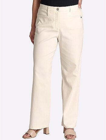 Pantalon En Bengaline Empiècement Confortable Et élastique Au Dos - Taille Standard - Sheego