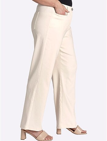 Pantalon En Bengaline Empiècement Confortable Et élastique Au Dos - Taille Standard - Sheego