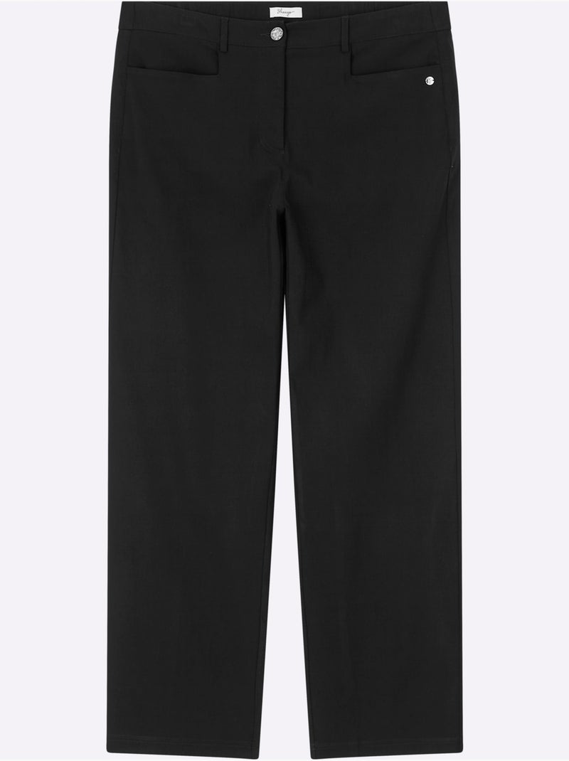 Pantalon En Bengaline Empiècement Confortable Et élastique Au Dos - Taille Standard - Sheego Noir - Kiabi