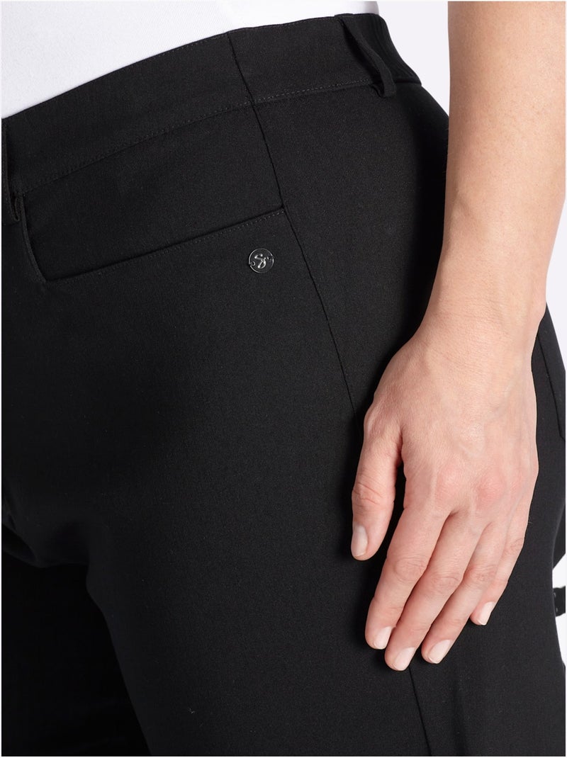 Pantalon En Bengaline Empiècement Confortable Et élastique Au Dos - Taille Standard - Sheego Noir - Kiabi