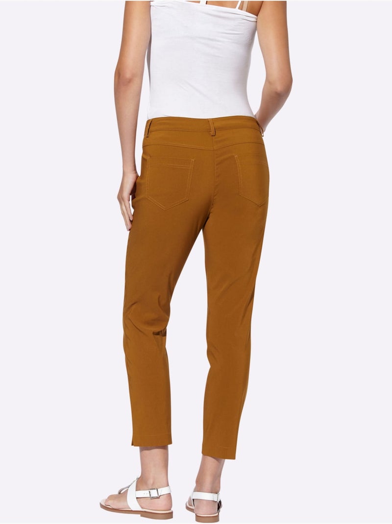 Pantalon En Bengaline Jambes étroites - Taille Standard - Helline Ambre - Kiabi
