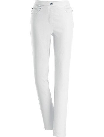 Pantalon En Bengaline Qualité Extensible - Taille Courte - Moda Vilona