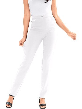 Pantalon En Bengaline Qualité Extensible - Taille Courte - Moda Vilona