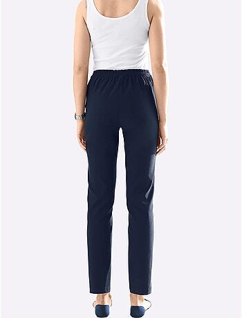 Pantalon En Bengaline Qualité Extensible - Taille Courte - Moda Vilona
