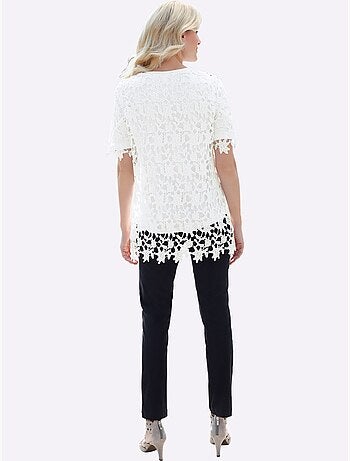Pantalon En Bengaline Qualité Extensible - Taille Courte - Moda Vilona
