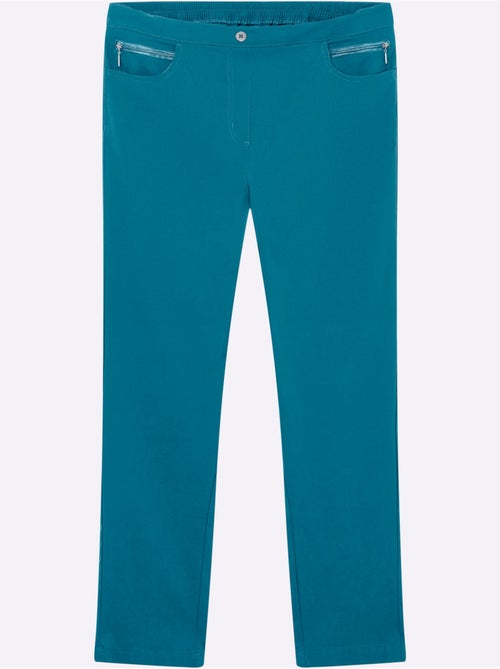 Pantalon En Bengaline Qualité Extensible - Taille Courte - Moda Vilona - Kiabi