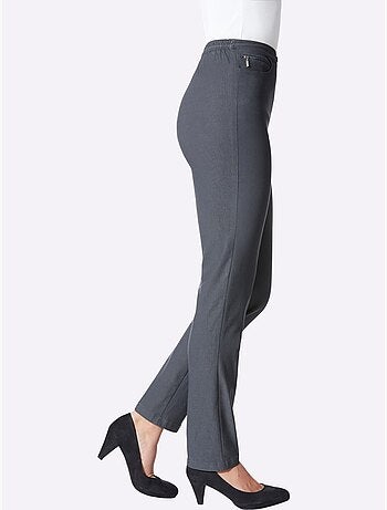 Pantalon En Bengaline Qualité Extensible - Taille Courte - Moda Vilona