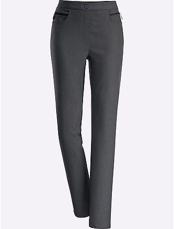 Pantalon En Bengaline Qualité Extensible - Taille Courte - Moda Vilona