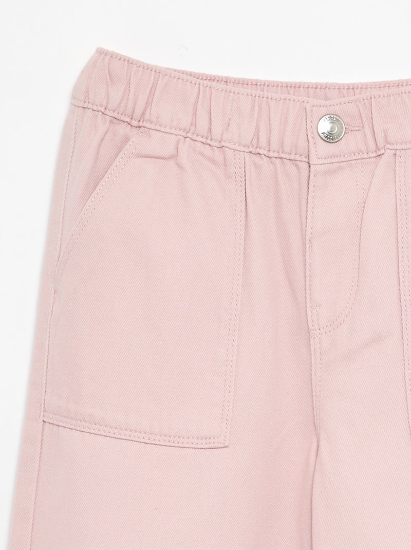 Pantalon en coton - coupe confortable Violet - Kiabi