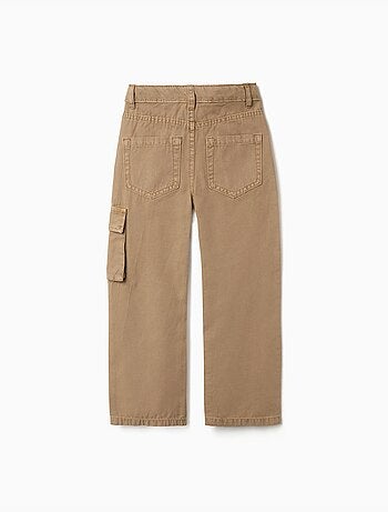 Pantalon en coton à coupe droite avec 5 poches