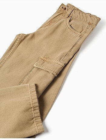 Pantalon en coton à coupe droite avec 5 poches