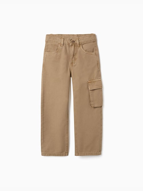 Pantalon en coton à coupe droite avec 5 poches - Kiabi Pantalon en coton à coupe droite avec 5 poches - Kiabi