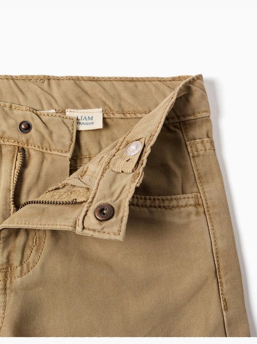 Pantalon en coton à coupe droite avec 5 poches - Kiabi Pantalon en coton à coupe droite avec 5 poches - Kiabi
