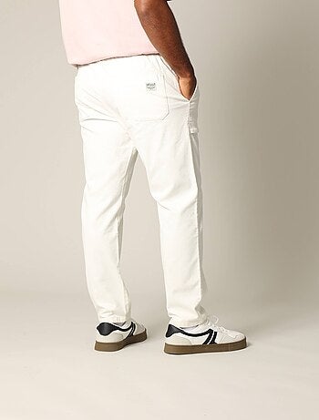 Pantalon en coton avec poches, taille élastiquée et cordon 'Deeluxe'