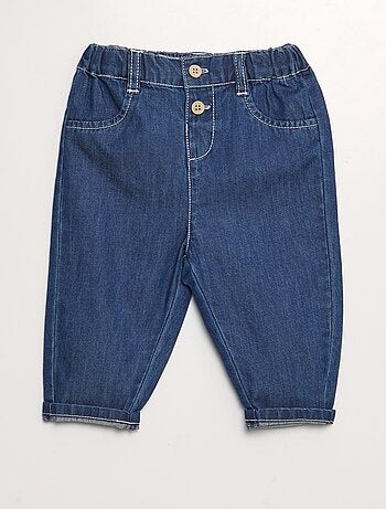 Pantalon en coton effet jean