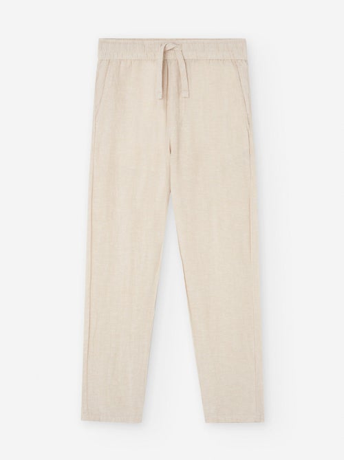 Pantalon en Coton et Lin avec Cordon - Kiabi