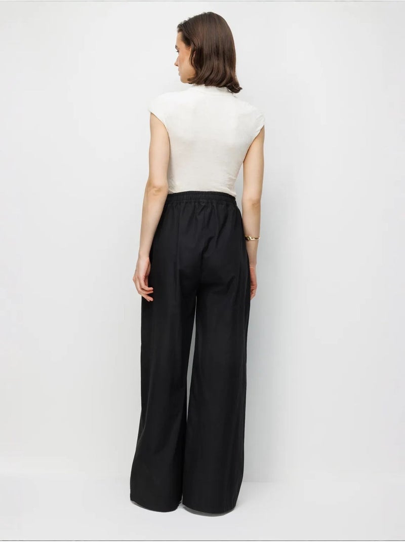 Pantalon en coton mixray Noir - Kiabi