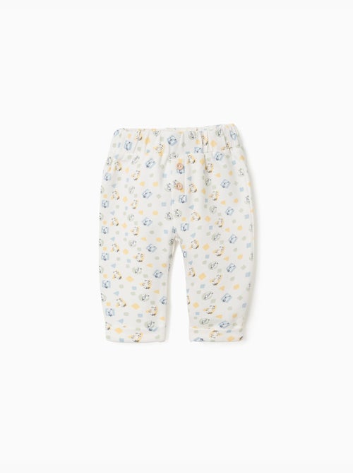 Pantalon en coton peigné avec motif coloré - Kiabi Pantalon en coton peigné avec motif coloré - Kiabi