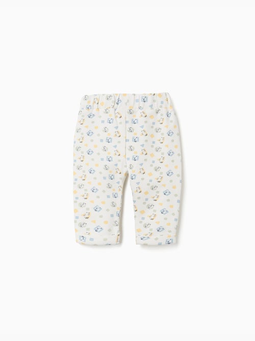 Pantalon en coton peigné avec motif coloré - Kiabi Pantalon en coton peigné avec motif coloré - Kiabi