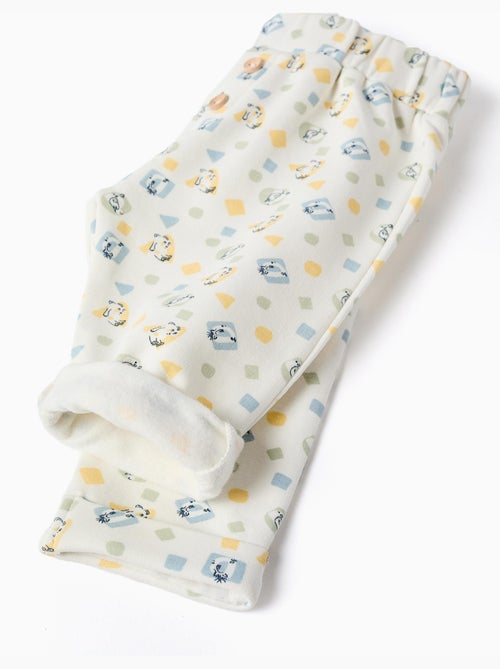 Pantalon en coton peigné avec motif coloré - Kiabi Pantalon en coton peigné avec motif coloré - Kiabi