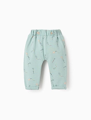 Pantalon en coton polyester peigné avec Motif Perroquet