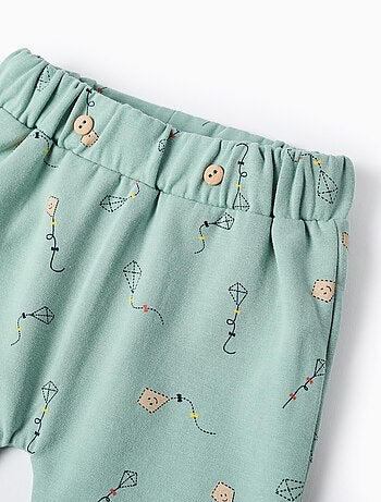 Pantalon en coton polyester peigné avec Motif Perroquet