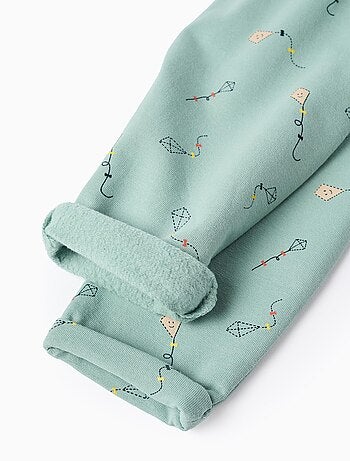 Pantalon en coton polyester peigné avec Motif Perroquet