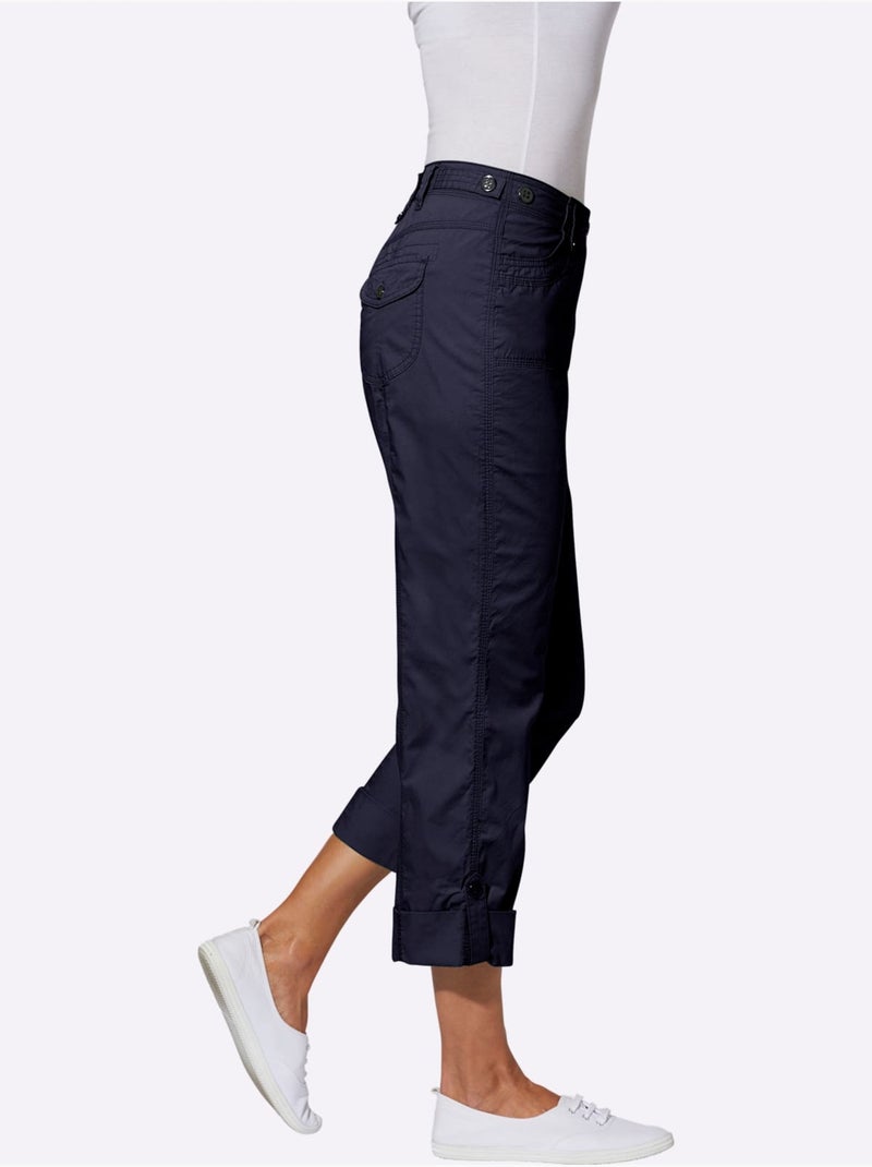 Pantalon En Coton Qualité Coton - Taille Courte - Witt Bleu marine - Kiabi