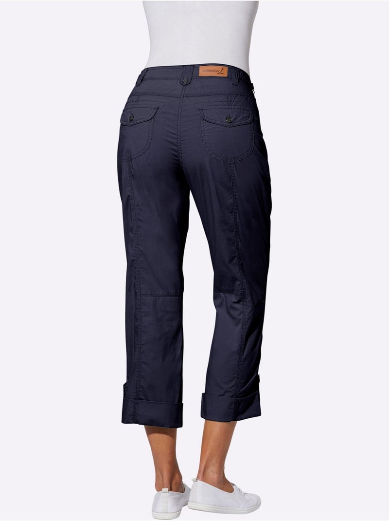 Pantalon En Coton Qualité Coton - Taille Courte - Witt Bleu marine - Kiabi